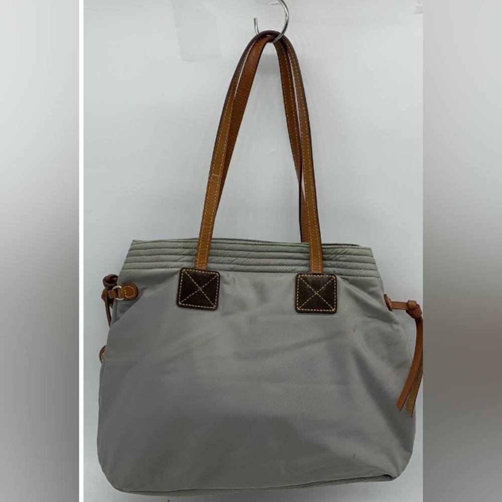 Dooney & Bourke Gray Tote with Tan Straps - Picture 3 of 7